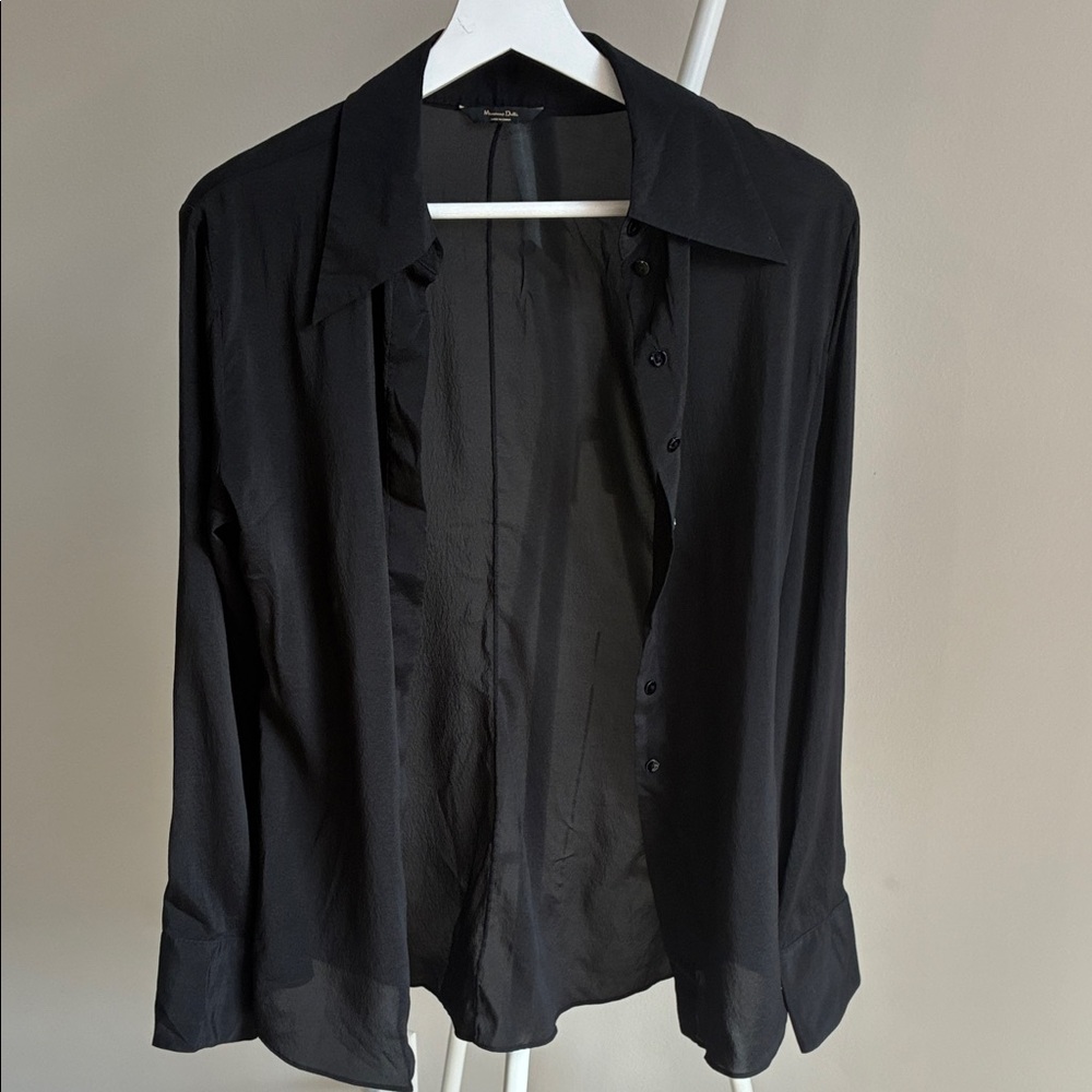 Massimo Dutti Elegant Black Shirt